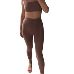 2 pieces Athleta Camel 7/8 Tights and Athleta Bra